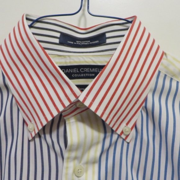 Daniel Cremieux Dress Shirt - Pastel Stripe Design - Medium - Picture 2 of 10